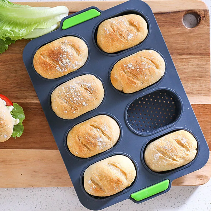 

Silicone Baking Tray Bakeware Non-stick Mold Styles For Baking French-Bread Breadstick Bread Roll Bakery Cake Mold Tools