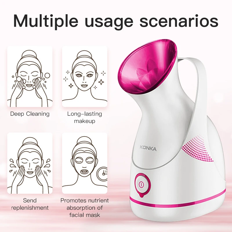 

KONKA Large-capacity water tank 100ml Facial steamer Gentle and Deap cleaning face steamer Electric spa face steamer Whitening