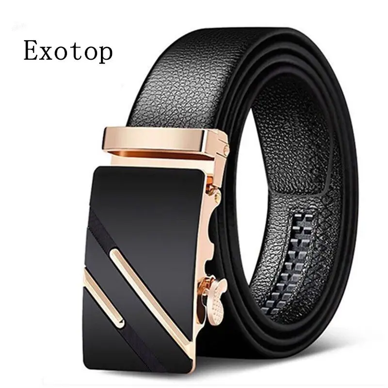 

Men's soft belt automatic buckle belt imitation leather youth business pants all-match