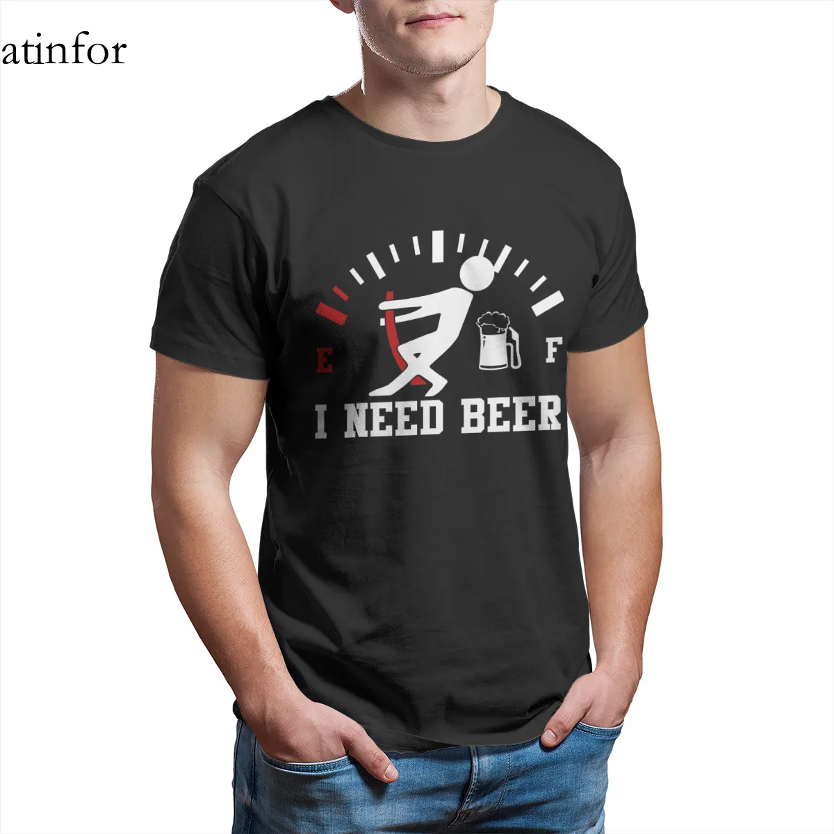 

I Need Beer Lover Gift For Women Men T-Shirt Custom 100% Cotton Games Kawaii Sleeve Streetwear Plus Size Clothing 15417
