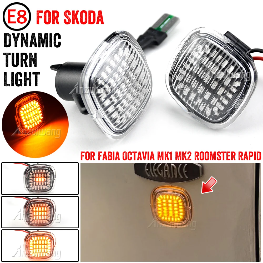 

For SEAT Cordoba Ibiza A3 A4 Led Dynamic Side Marker Blinker Indicator Sequential Light For Skoda Fabia Octavia Superb Roomster