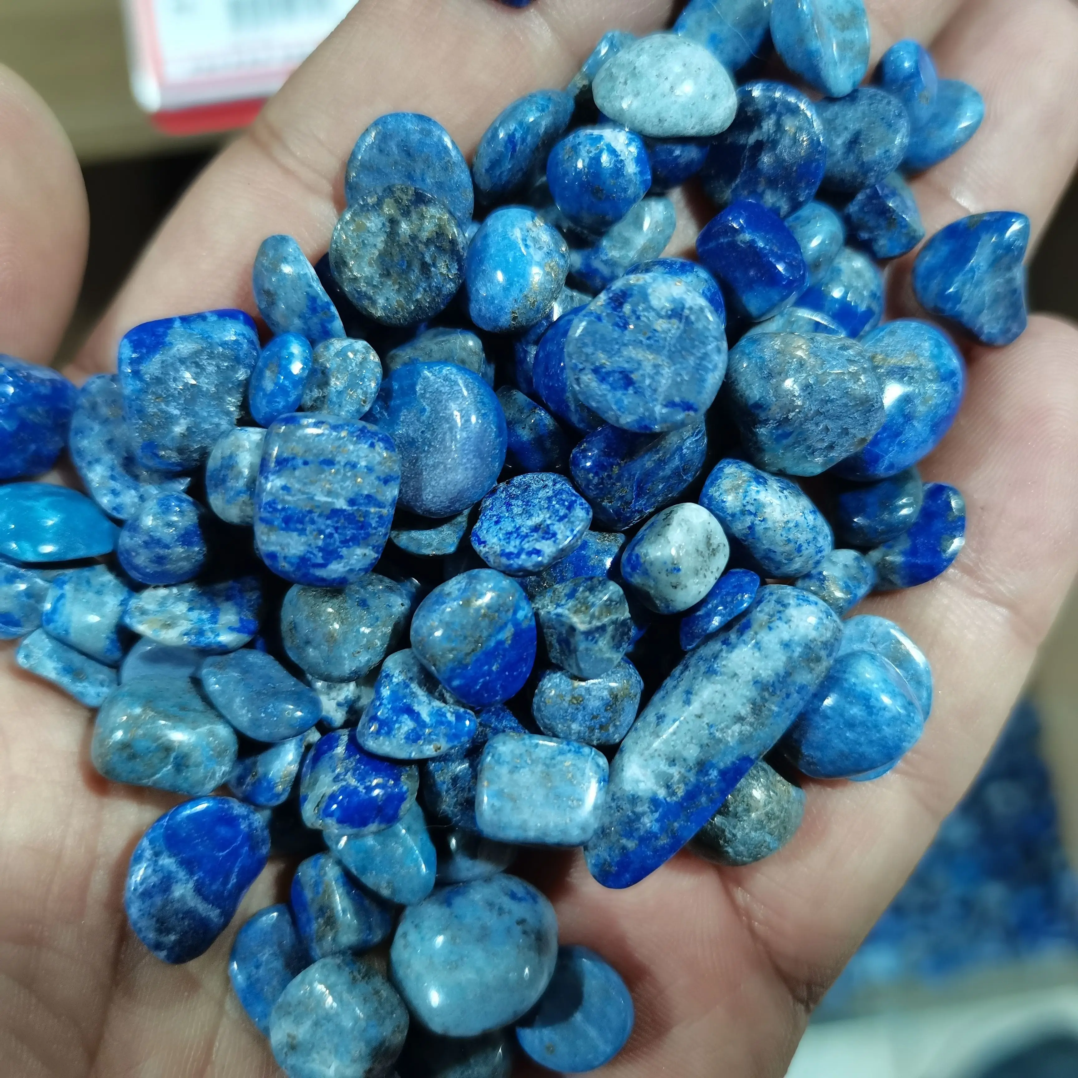 

100g-300g Natural Lapis Gravel Cyan Rock Crystal Quartz Lasurite Mineral Specimen Fish Tank Garden Decoration Stone