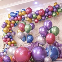 5 18inch big metallic balloons wedding birthday party decor ballons latex air balls anniversaire dec metal balloons supplies