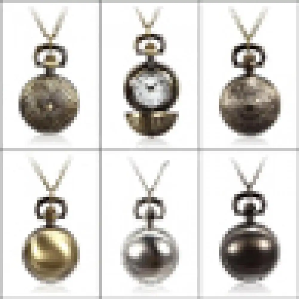 

Retro Ball Metal Steampunk Quartz Necklace Pendant Chain Pocket Fob Watch Full Metal Alchemist Skeleton Mechanical Nurse Watch