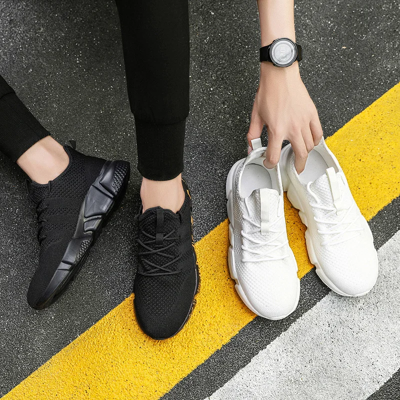 2020 New Big Size 46 mesh Casual Shoes for Men Lightweight Male Sneakers Spring Autumn Letters Printed Outdoor Loafers Tenis | Обувь