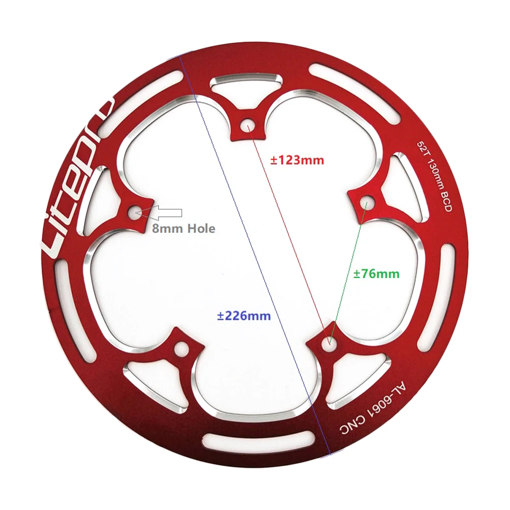 Складная велосипедная Защитная звезда односкоростная 50-52T/52-54T 130BCD протектор из
