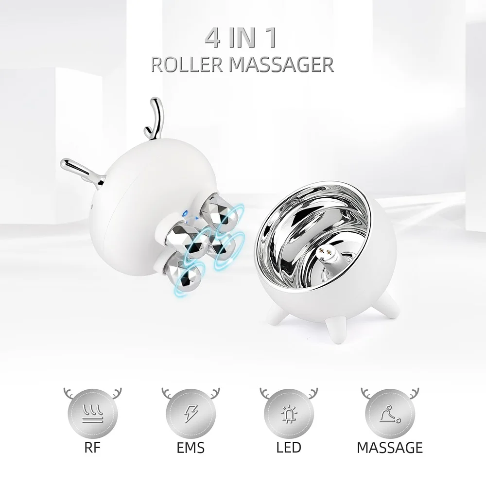 

4 in 1 RF EMS Face Beauty Machine 3D Lifting Firming Massager LED Phototherapy Anti Wrinkle Reduce Double Chin Relieve Fatigue