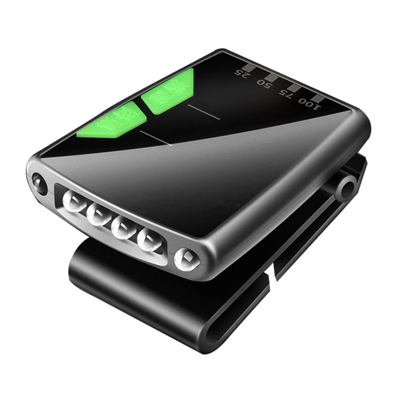 

Outdoor Sports USB Rechargeable Headlamp Night Fishing Cap Clip Headlight Gadget