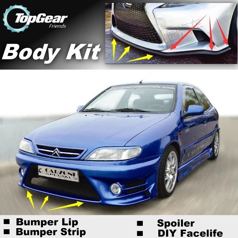 Дефлектор губ бампера для Citroen Xsara/Picasso юбка переднего спойлера ДЛЯ TopGear тюнинг