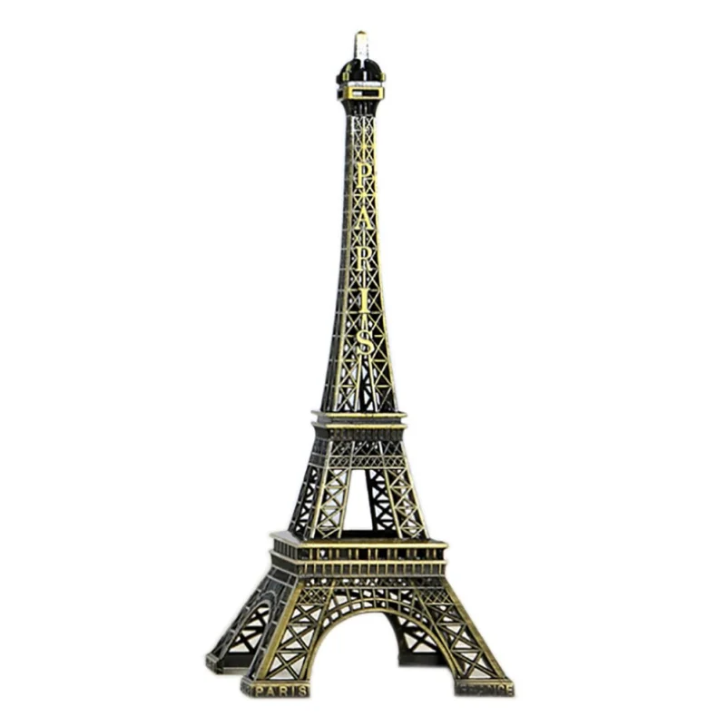 25cm Metal Art Crafts Paris Tower Model Figurine Zinc Alloy Statue Travel Souvenirs Home Room Decorations Creative Gifts | Дом и сад