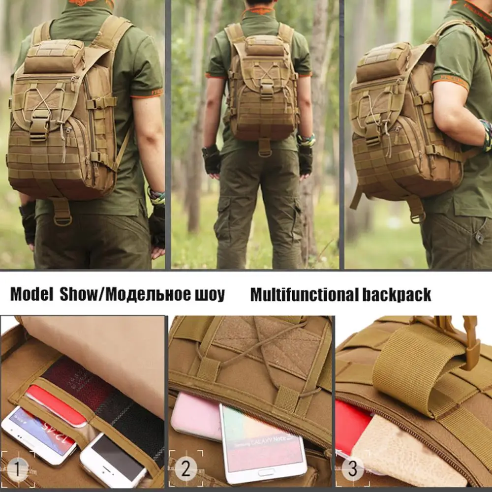 

Traveling Backpack Camping Bag Outdoors Hunting Tactical 35L BL013 Military Accessorie Drawstring Durable Waist