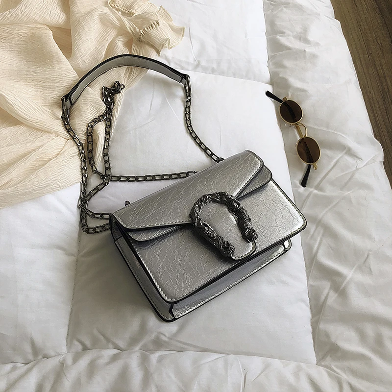 Женская винтажная сумка через плечо элегантная маленькая квадратная мессенджер