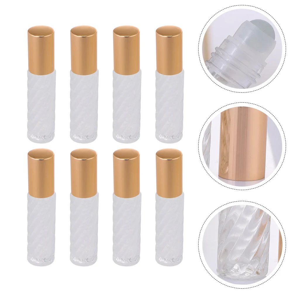 

8pcs 10ml Refillable Essential Oil Bottle Roller Bottles Perfume Sub-bottle