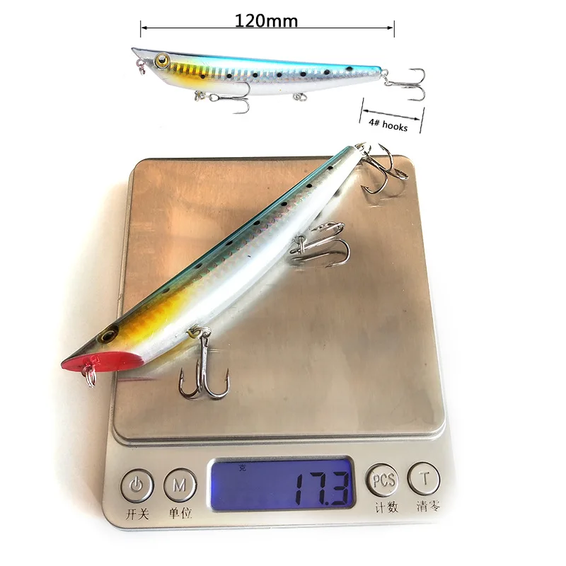 Поппер Рыболовная Приманка 12 см 17 3 г Isca искусственная жесткая приманка 3D глаза