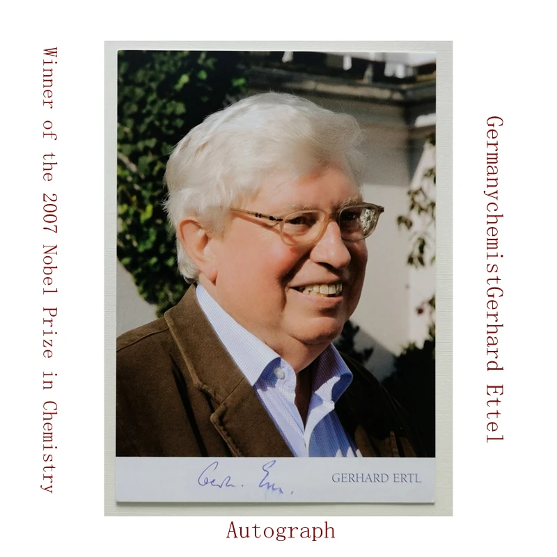 Germany chemist Gerhard Ettel Gerhard Ertl Autograph photo Winner of the 2007 Nobel Prize in Chemistry