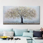 Художественный плакат Arthyx расписанное вручную дерево, пейзаж, картина маслом на холсте для гостиной, украшения дома, современная абстрактная Настенная картина