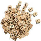 Развивающие детские игрушки 100 шт. деревянные английские буквы набор слово Скрапбукинг номер Алфавит плитка буквы блоки