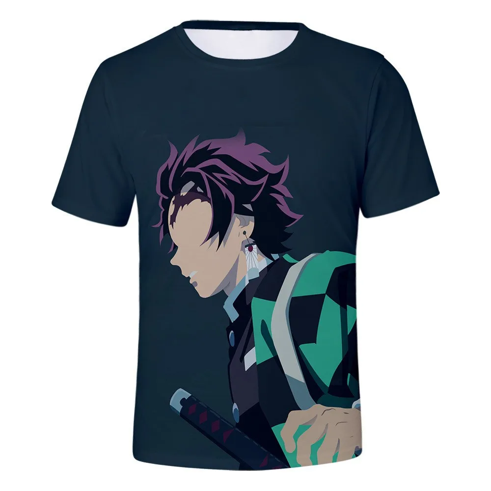 

Summer New Men's Fashion T-shirt 3D Anime Demon Blade Graphic Print T-shirt Youth Casual Fashion Round Neck Short Sleeve Top