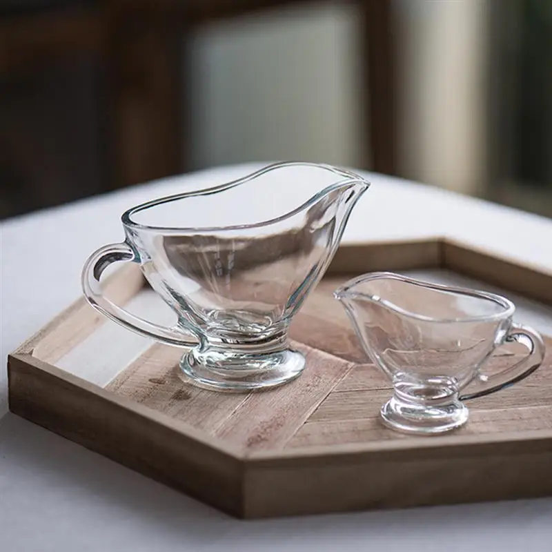 210ml прозрачный Стекло соус уксус чашка Western Еда Варенье шикарный приправа Кофе