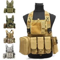 outdoor hunting vest with pouches adjustable military tactical combat vest clothing army airsoft paintball shooting armor vest