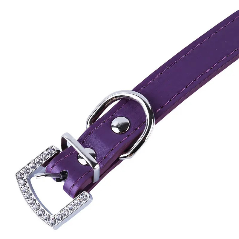 Мягкий кожаный ошейник для собак с бантом щенков и кошек маленьких средних