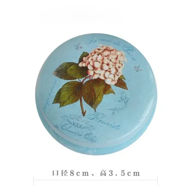 A006 Жестяная круглая макарон, десерт жестяная коробка маленькая монета для хранения ювелирных изделий чехол коробочка для жевательных резинок Изысканная печать - Цвет: A006