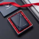 Мужской кошелек WILLIAMPOLO RFID, компактный высококлассный нескользящий держатель для карт, ультратонкий размагничивающийся миниатюрный бумажник из натуральной воловьей кожи