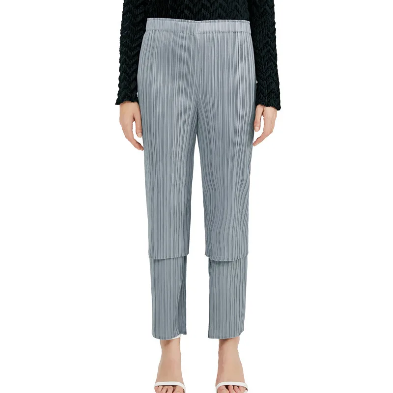 Женские эластичные брюки LANMREM однотонные с высокой талией уличная мода на весну