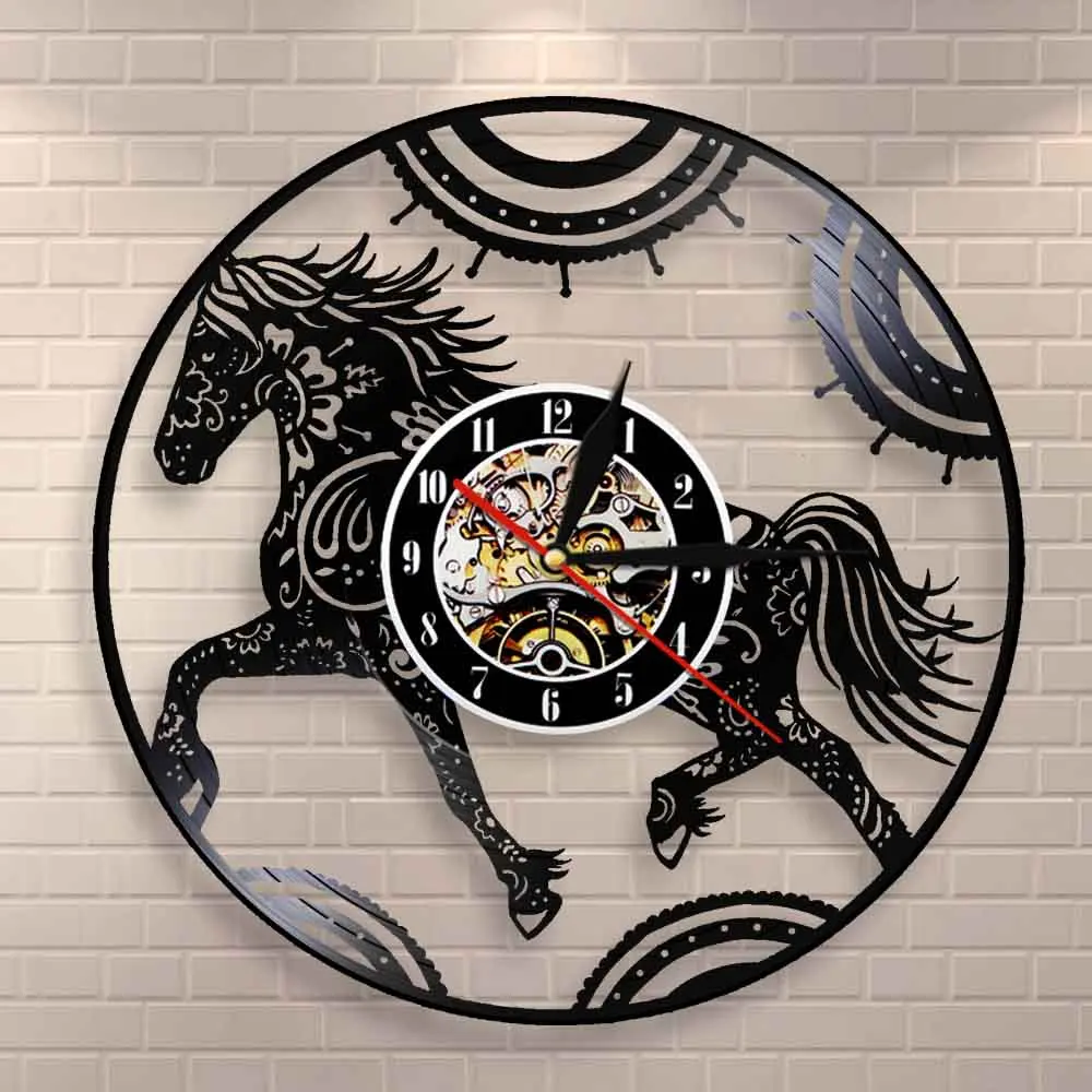 Мандалы в технике... лошадь Wall Art с цветочным принтом мандалой часы ЛОШАДЬ КОННЫЙ