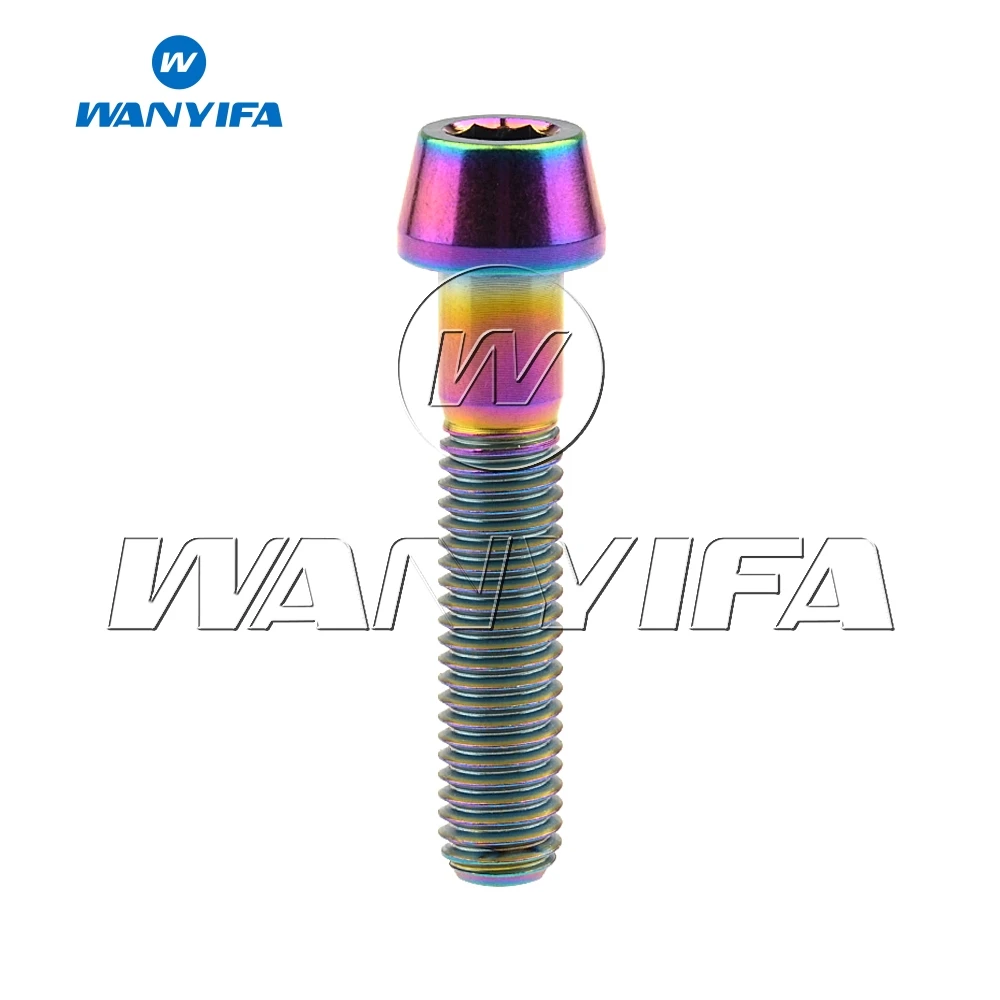Wanyifa M8 коническая головка 5 класса титановые болты 20 25 30 35 40 45 50 мм Винт для мотоцикла