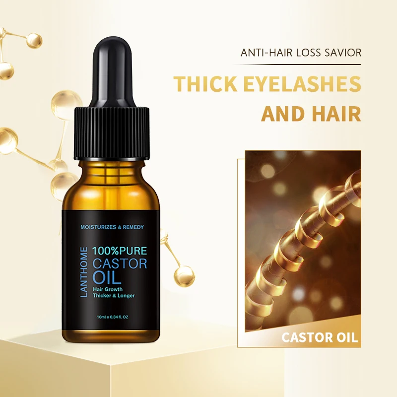 

Pure Castor Oil Hair Growth Serum for Eyelash Growth Lifting Hair Oil for Damaged Hair Scalp Prevent Skin Aging Castor Serum