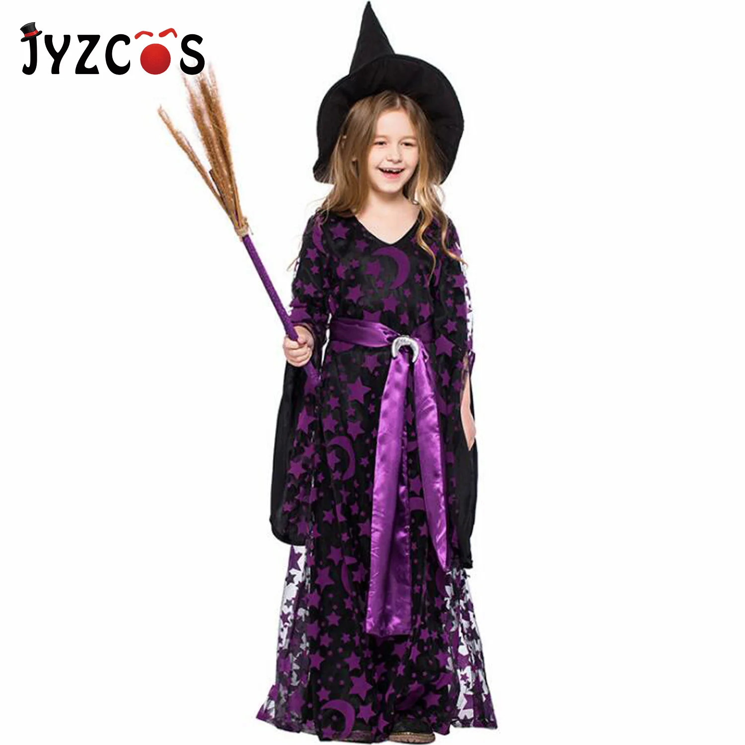 JYZCOS костюм ведьмы для детей косплей дети Хэллоуин Аниме Akatsuki сценическое женское