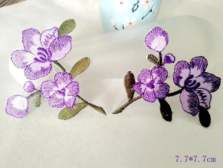 MIX2 Аппликации вышитые приклеивающиеся утюгом патчи цветы для одежды большие