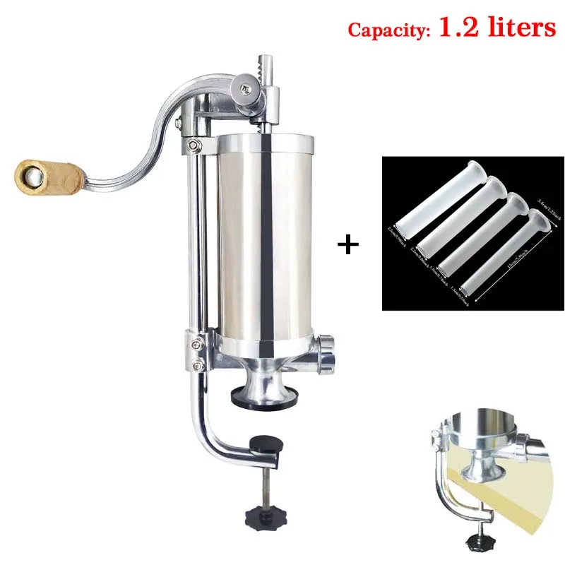 2. 5lbs/1.2L ручная колбасная машина колбаса шприц из свинины для наполнителя мяса