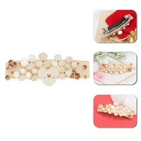 promotion ornament petal rhinestone hair barrette clips delicate acrylic hair pins fashion women hair jewelry