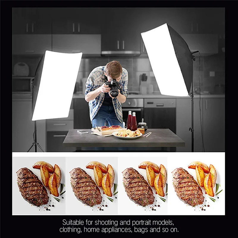 

2PCS Softbox Light Kit studio photography light set product shooting net celebrity live broadcast fill light with tripod