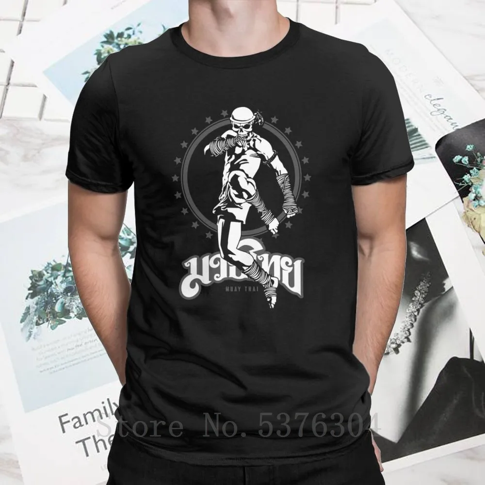 Муай Тай череп Таиланд Боевая художественная Футболка спортивная Мощная ударная