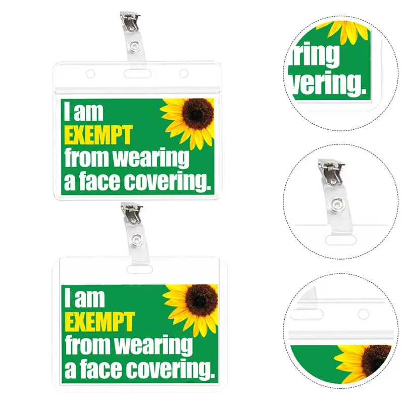 

2pcs Cards Holders Work Permit Badges with Clips ID Durable Cover Holders