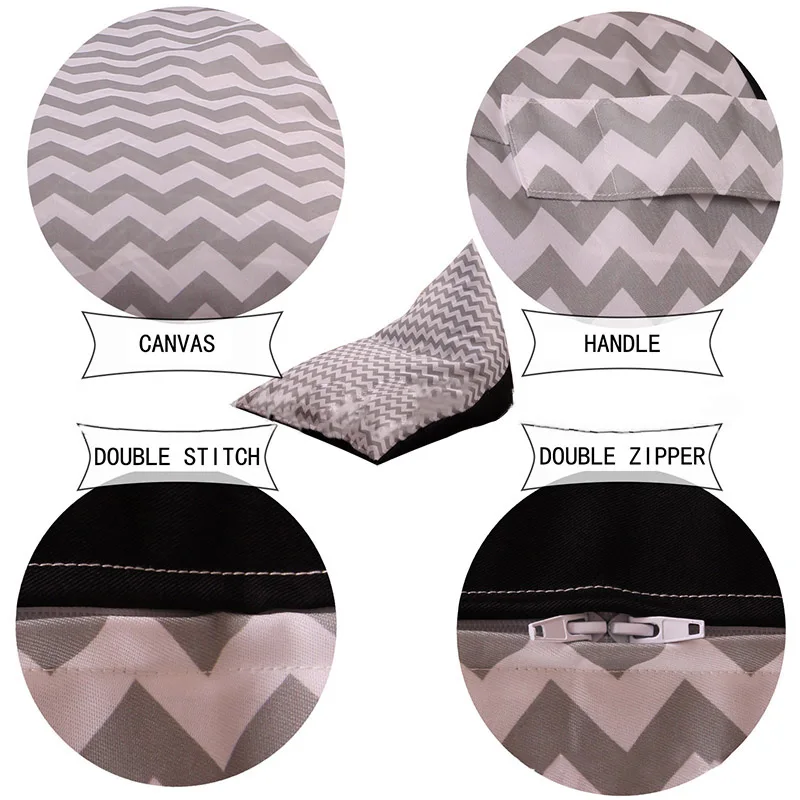 

Kids Storage Bean Bag Stuffed Cartoon Plush Toy Soft Pouch Large Capacity Sofa Chair Pocket for Travel Bedroom Living Room