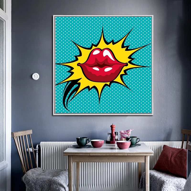 RELIABLI ART Roy Lichtenstein поп-арт, Картина на холсте, абстрактное искусство для гостиной, квадратные настенные картины, печать на холсте, без рамки