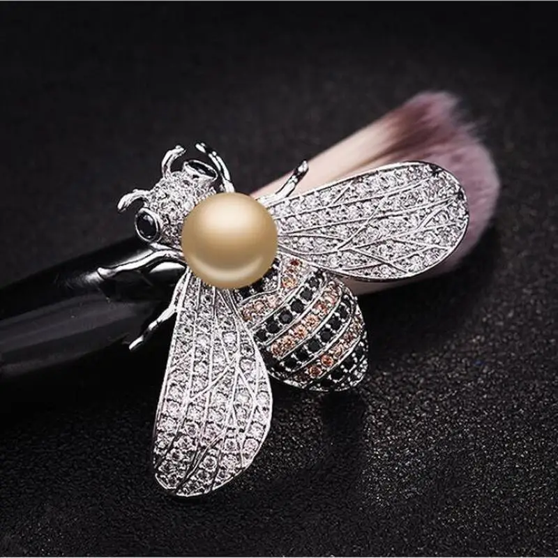 Стразы Винтажная брошь в виде насекомого с кристаллами булавка женские модные