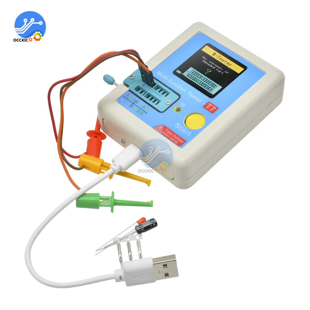 LCR-T7 Transistor Tester TFT Diode Triode Capacitance Meter LCR NPN PNP MOSFET IR Multifunction Multimeter | Электроника