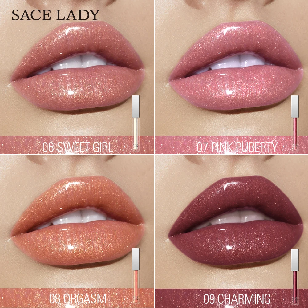 SACE LADY 3D зеркальный модный блеск для губ жидкая губная помада с увлажняющим