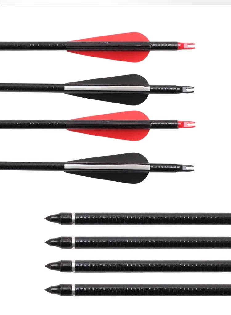 

6/12/24pcs Spine 400 Fiberglass Arrows Hunting & Shooting Practice with Replaceable Points for Recurve Bow and Long Bow