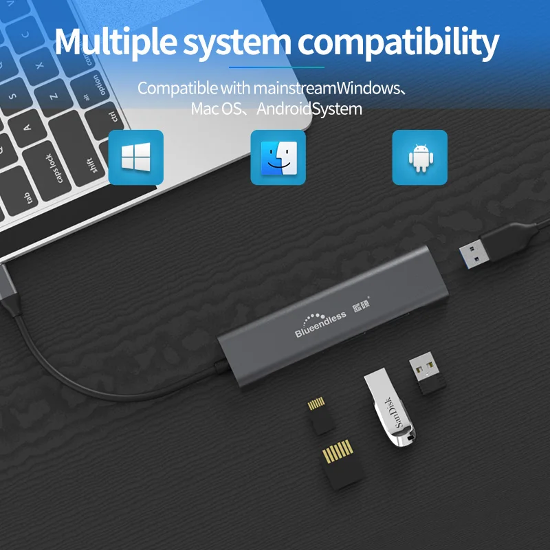 9 в 1 Алюминиевый Usb type-c док-станция для ноутбука USB 3,0 HDMI TF LAN PD usb-концентратор для Macbook huawei XiaoMi DELL Поверхностная док-станция