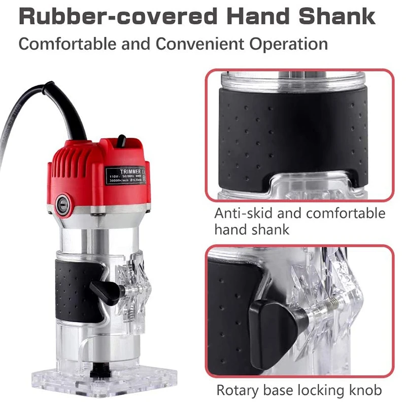 Ручной фрезерный станок для деревообработки 800 Вт портативный Электрический