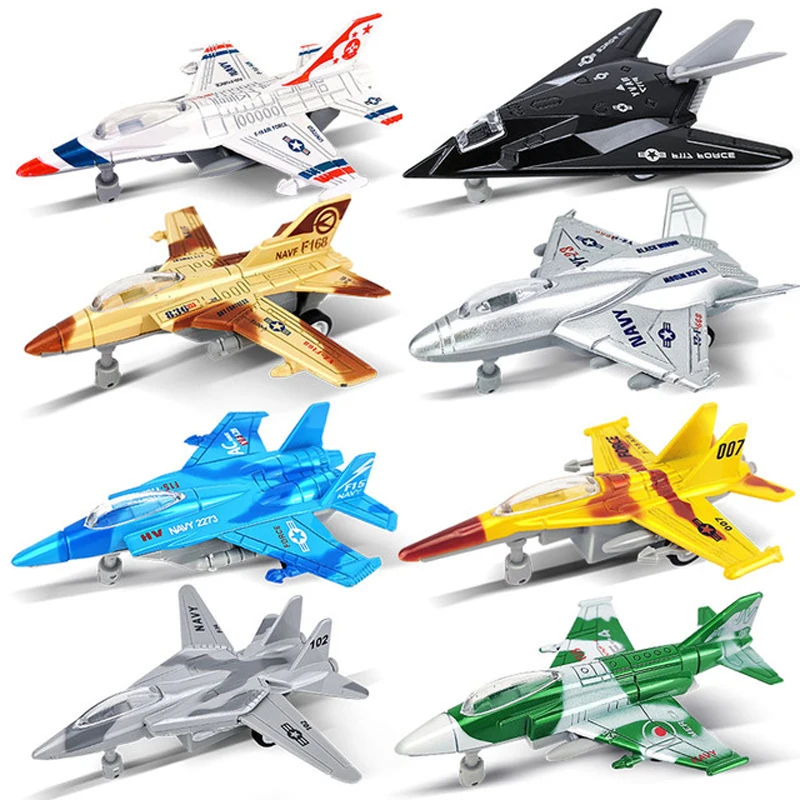 

Children Toys Plane Military Fighter Model Alloy Toys Kids Birthday Gift Pull Back Alloy Simulation Toy Room Decorations