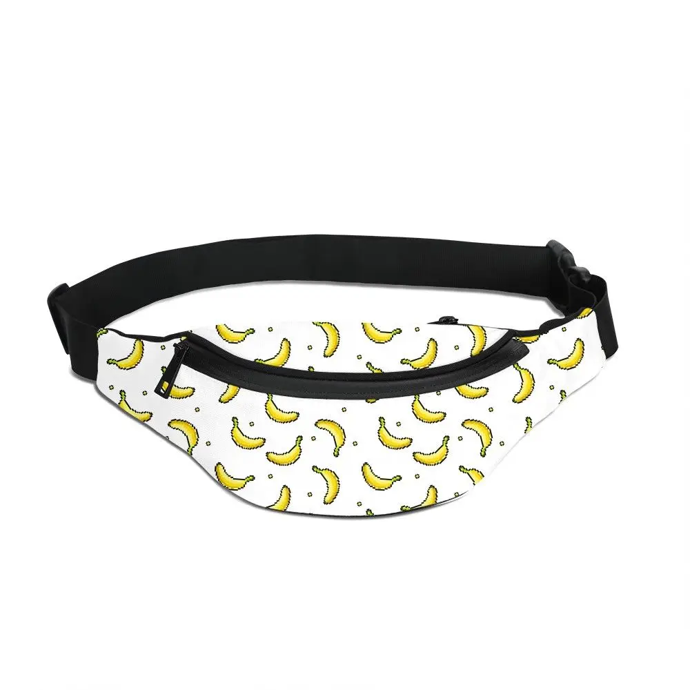 Мужская поясная сумка Banana Fruit с принтом в стиле хип-хоп на молнии для телефона
