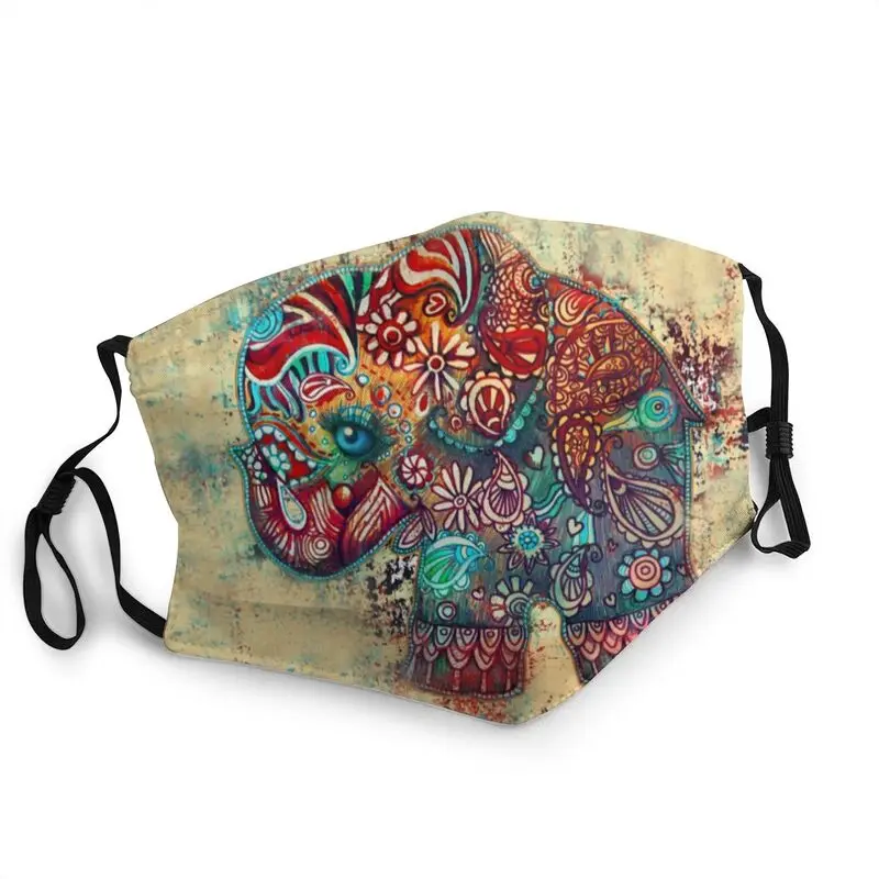 

Vintage Elephant Mask Dustproof Adjustable Cartoon Animal Face Mask Protection Cover Men Women Respirator Mouth Muffle