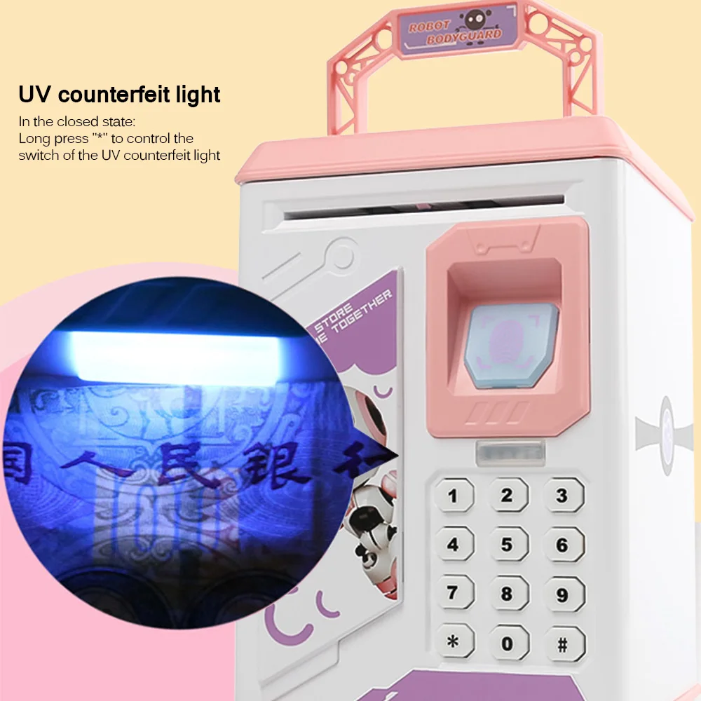 

Creative Fingerprint Electronic Piggy Bank ATM Password Money Box Cash Coin Saving Box For Kids Birthday Christmas Gift